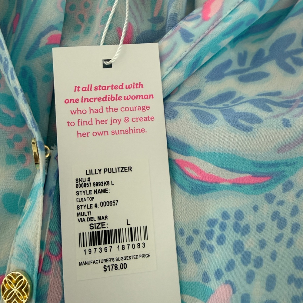 NWT Lilly Pulitzer Elsa top - Picture 3 of 6